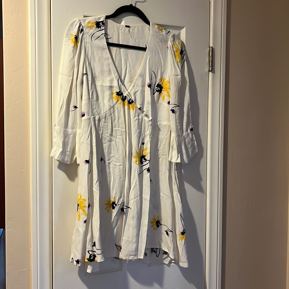 Free people printed wrap dress